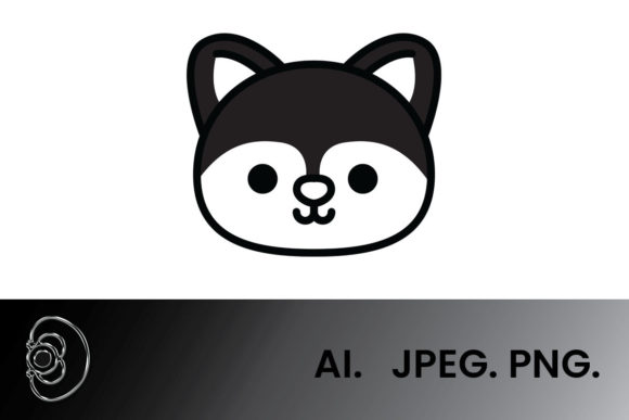 Download Black and White Fox Vector Illustration - White Collection